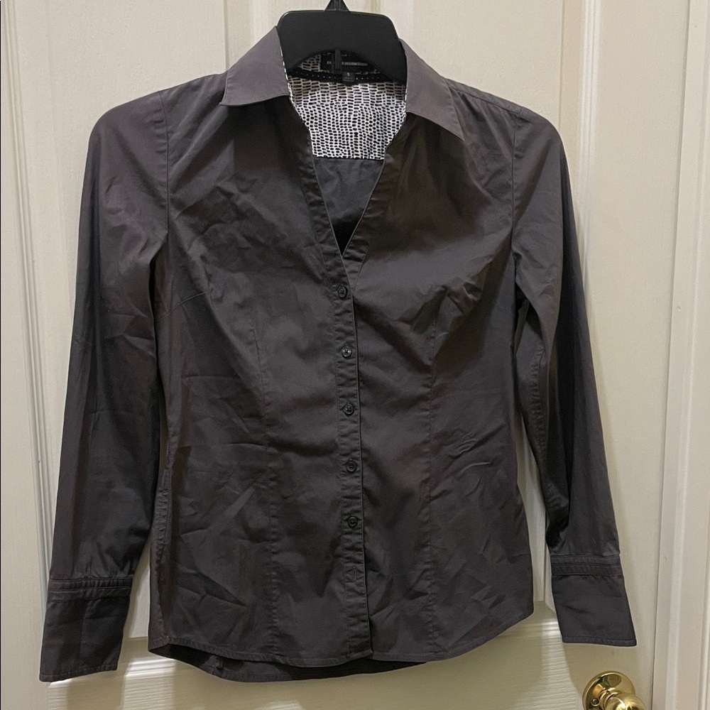 Dark Gray Button-Up Shirt